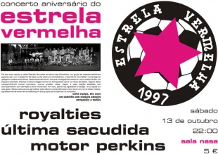 Cartaz da festa de aniversario do Estrela Vermelha