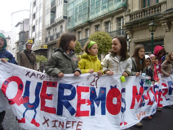 A manifestación, de camiño